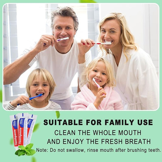 300 Tubes Bulk Travel Size Toothpaste, 0.176 oz Extra Small Mint Mini Disposable Toothpaste for Hotel, Guests, Homeless, Charity