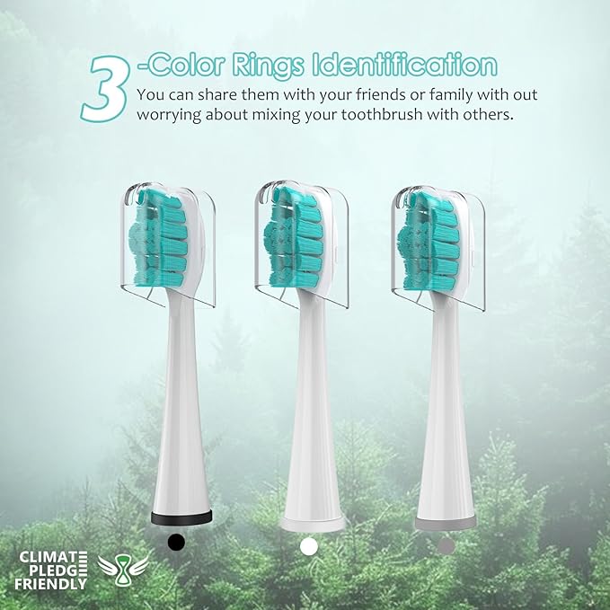 Replacement Heads for Waterpick Sonic Fusion 2.0, Extra-Large Size Flossing Toothbrush Head fit for Water pik SF-01 SF-02 SF-03 SF-04 (White, 3 Count)