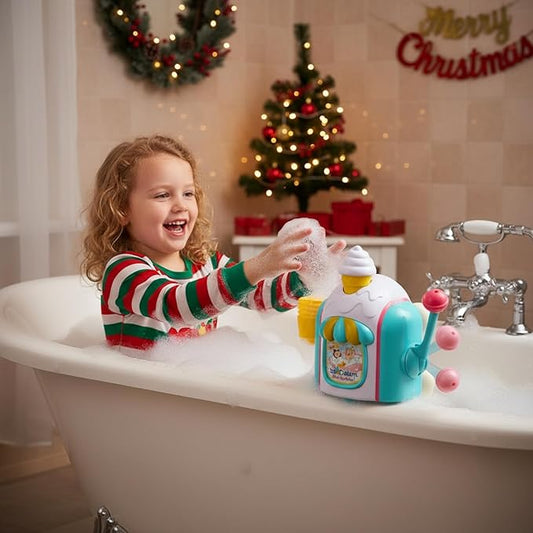 Bath Bubble Machine,Bath Toys for Toddlers,Ice Creams Maker Bubble Machine Bath Toys Bubble Pretend Cake Play Set Water Bathtub Toys,Toy for 3 4 5 6 7 8 Years Old Boys Girls Christmas Birthday Gifts