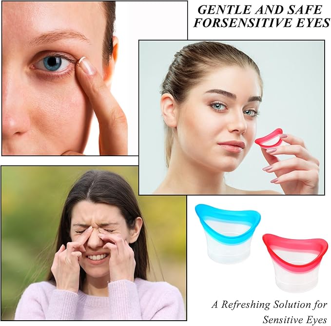 4Pcs Eye Wash Cup Eye Wash Bath Kit Silicone Eye Cleaning Cup for Eye Rinse Portable Eye Care Tool Eye Cleaner for Quick Relief Tired Eyes Cleaning Eye Dust Makeup Irritants