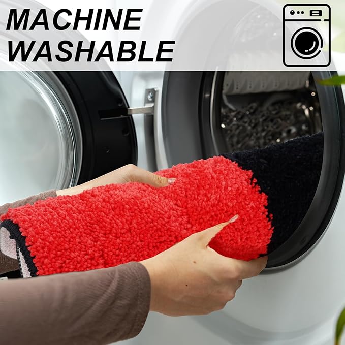 Mouse Eyes Bath Mat for Bathroom Non Slip, Kids Bath Rug - Soft, Plush Microfiber Bath Rug, Cute Bathroom Rugs Machine Washable (Christmas, Birthday)