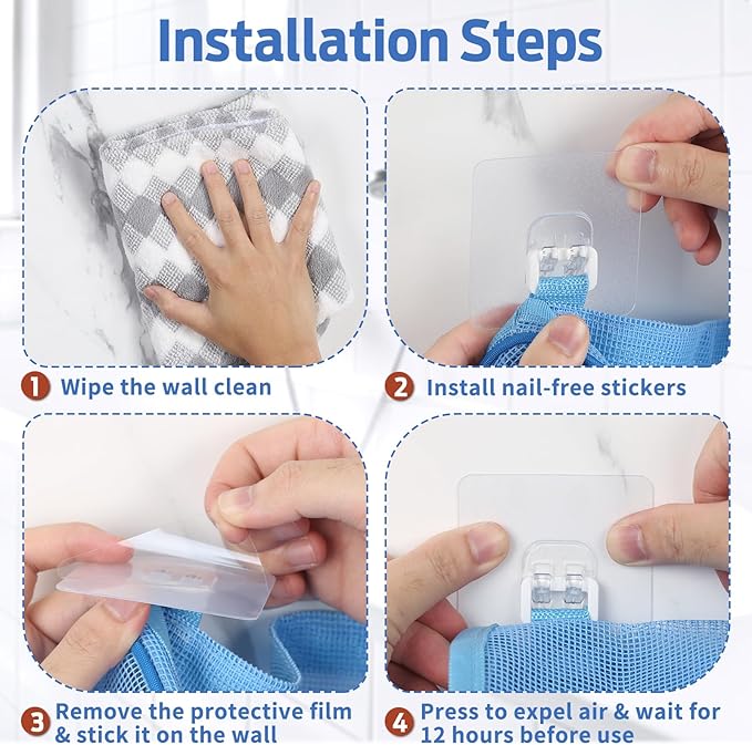 Goowin Bath Toy Storage, Bath Toy Holder, 3 Compartment Large Openings Bath Toy Organizer, Large Capacity Bath Tub Toy Holder, Kids Bathtub Toy Storage For Accessing & Sorting Toys (Blue, Upgrade)