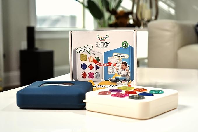 Senstory Play for Kids 3+ | Interactive Matching Busy Board| Shape, Color, Texture Learning | Montessori Educational Toy for Toddlers & kids | Autism Spectrum Toy for Sensory Development | Fidget toy.