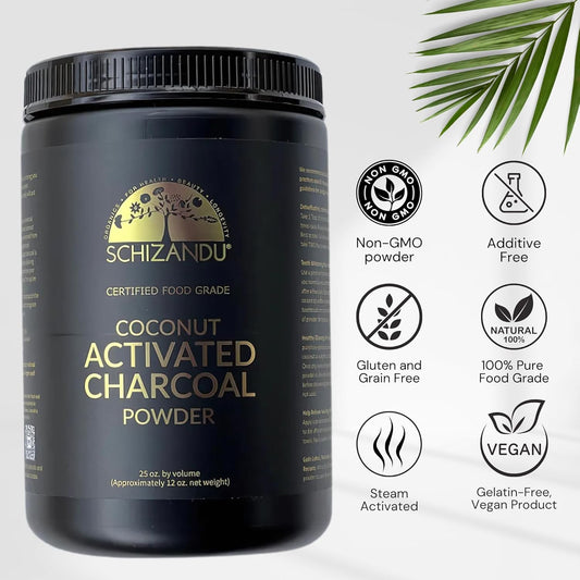 Organic Activated Coconut Charcoal Powder Ideal for Supports Skin, Body, Oral Health, Teeth Whitening | Dietary Supplement (25 Oz (Pack of 1))
