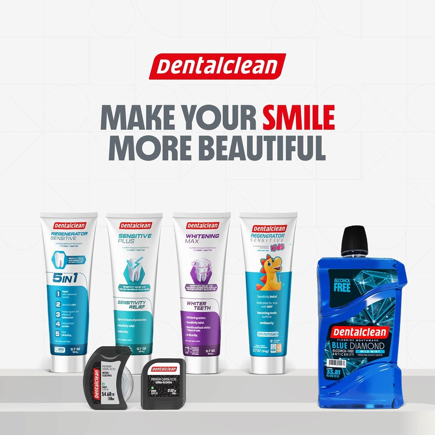 Pack of 4 Toothpaste Gel - Sensitivity Relief - Mild Mint Flavor - Protects Teeth and Reduces Sensitivity - 3.7 oz 104g