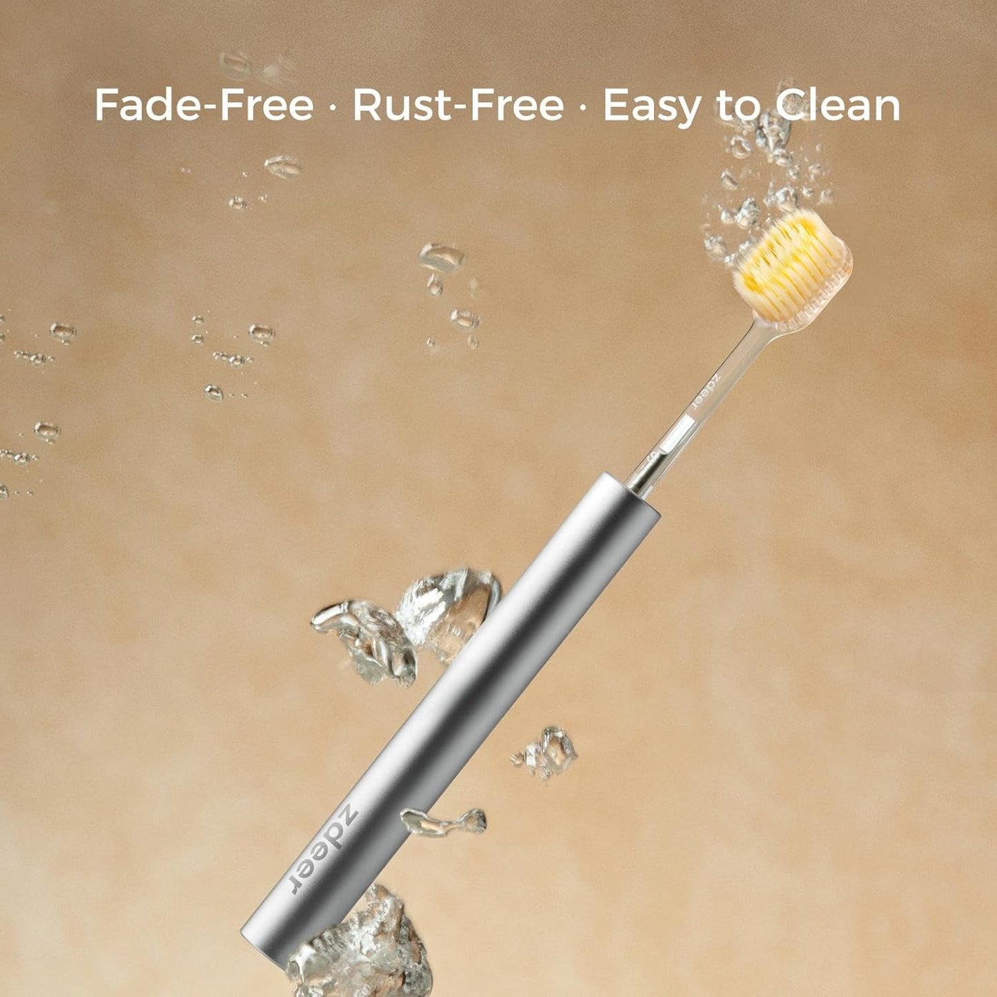 Ultra Soft Manual Toothbrushes for Adults Sensitive Gums– Eco-Friendly Aluminum Alloy+ABS Handle with 1 Replaceable Gum Care Heads, Gentle Wide Bristles for Sensitive Teeth & Gums, Air