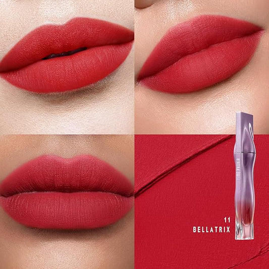 NEBULA VELVET LIP CREAM-Long Lasting Lip Stain, Waterproof and Transferproof Lip Tint, Matte Finish, Smooth Out Lip Lines, Lightweight & High Coverage, Stocking Stuffers (11 BELLATRIX)