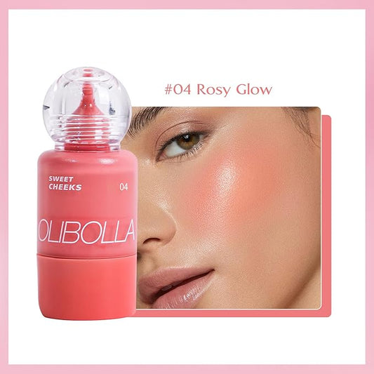 Liquid Blush, High Pigment, Buildable, Lightweight, for Radiant & Flushed & Dewy Cheeks, Long-lasting, Hydrating Cream Blush, For Dry Skin, 0.31 fl.oz