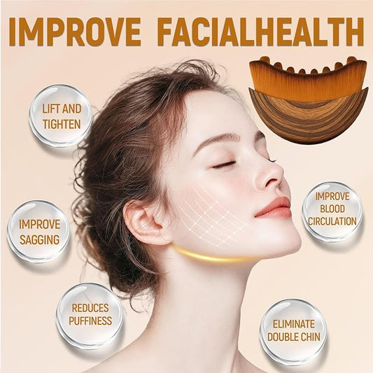 Lymphatic Contour Face Brush,Dry Lymphatic Contour Face Brush Soft Set,Lymphatic Drainage Massager for Face,Chin & Neck Relaxation,Portable Beauty Tool with Travel Case. Style B