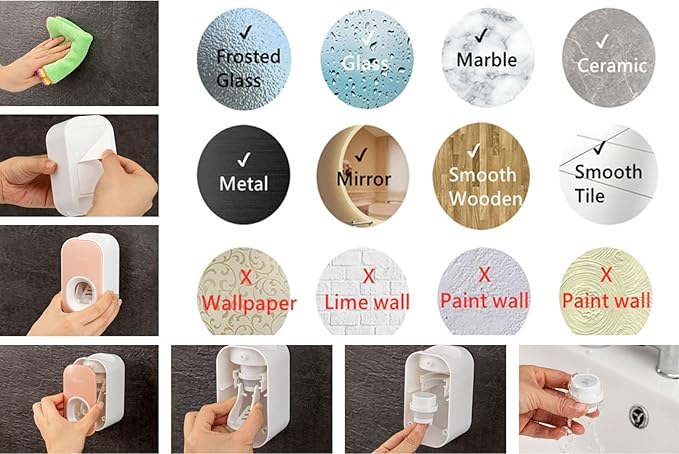 Automatic Toothpaste Dispenser Wall Mounted for Bathroom,Toothpaste Squeezer for Kids & Family Shower by Mr. Thumbs(1pc,Pink)