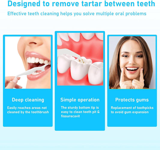 Dental Floss Picks 300 Count,Travel Floss Picks Extra Strong Flosser Professional Tooth Picks Flossers with Portable Case,Toothpicks Floss Sticks for Teeth Cleaning and Oral Care,Unscented