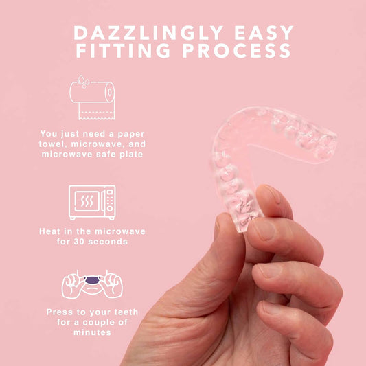 Disco Dreams 2 Pack Customizable Night Guard - Nighttime Relief from Teeth Grinding, at Home Fitting Experience for Nighttime Teeth Grinding & Clenching (Adult, Purple)