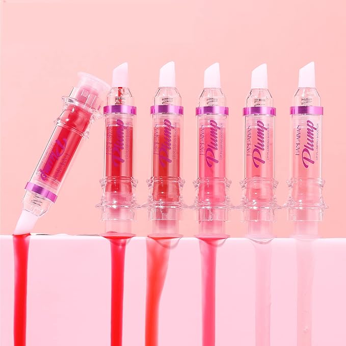 Plumping Lip Oil With Chili Extract - Fuller Lips Instantly! Ultra-Hydrating & Nourishing, Glossy Finish Lip Glow Oil, Lip Plumping Booster Plump, Smooth, and Define Your Lips Naturally (06 Coral )