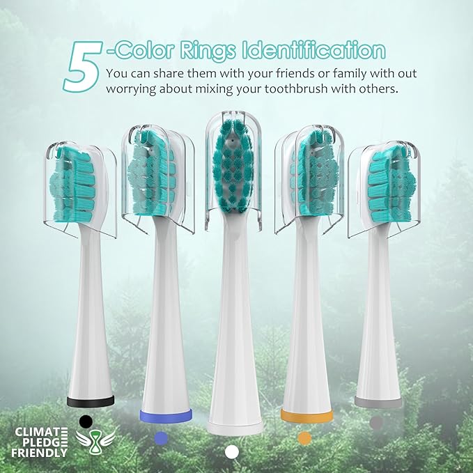 Replacement Heads for Waterpik Sonic Fusion 2.0, Extra-Large Size Flossing Toothbrush Head fit for Water pik SF-01 SF-02 SF-03 SF-04 (White, 5 Count)