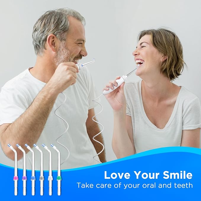 for Waterpik Replacement Heads, Replacement Tips for Waterpik Water Flosser, Suitable for Waterpik Accessories Replacement Tips, for PS-100E(6 Plaque Chaser Tips)