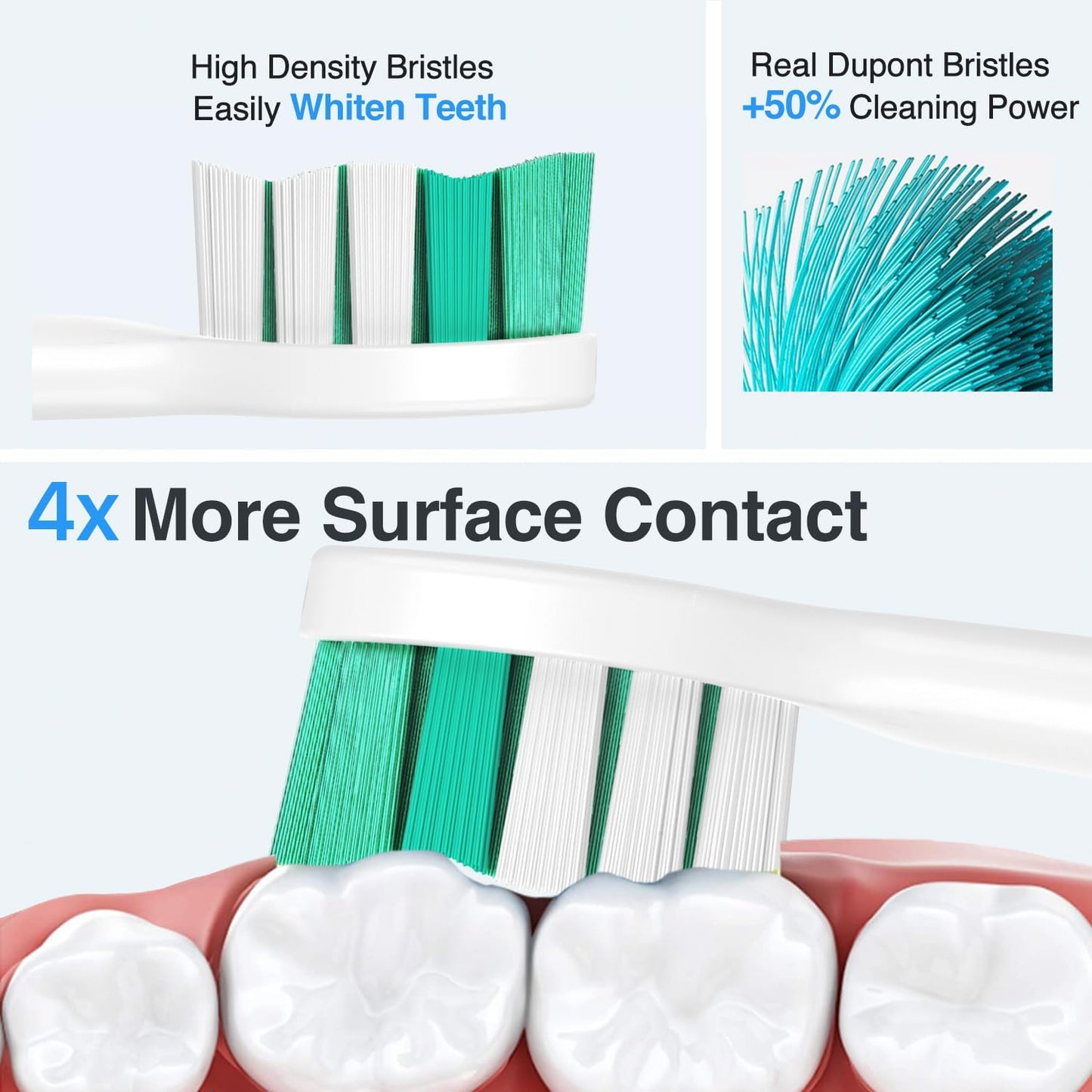 Replacement Toothbrush Heads for Philips Sonicare Replacement Heads, Electric Replacement Brush Head Compatible with Phillips Sonicare Electric Toothbrush, for Philips Sonic Care Brush,8 Pcs