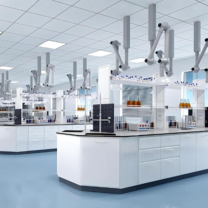 Lab Drying Rack 52 Pegs Laboratory Cabinets Glass Drying Racks Wall-Mount Grey Cleaning Frame for School Laboratory Utensils Hidden Installation