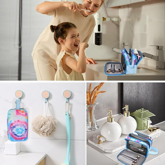 Cute Kids Toiletry Bag for Girls, Toddler Travel Makeup Bag Cosmetic Bag for Toddler Girls Gift