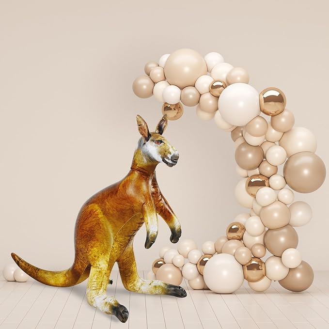 Jet Creations Kangaroo Inflatable 40"L x 30"H – Aussie Joey Blow Up Animal Toy for Kids Ages 3+; Safari & Birthday Party, Holiday, Fall & Halloween Decor, Yard Display, VBS, Photo Prop, 1 PC