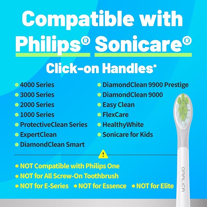 Japanese Brand Whitening Replacement Toothbrush Heads, Compatible with Philips Sonicare Click-on Handles, 6 Pack, Medium, with Tongue Cleaner (CA668, Black)