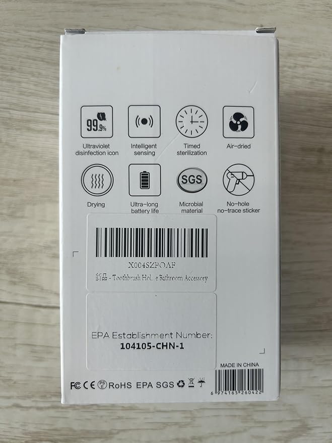 Toothbrush Holder & Toothbrush Cleaner, UV Toothbrush Sanitizer and Holder 2 Slots, Cleaning and Fan & Heat Drying, LED Smart Screen, Wall Mounted Tooth Brush Holder for Bathrooms (White)