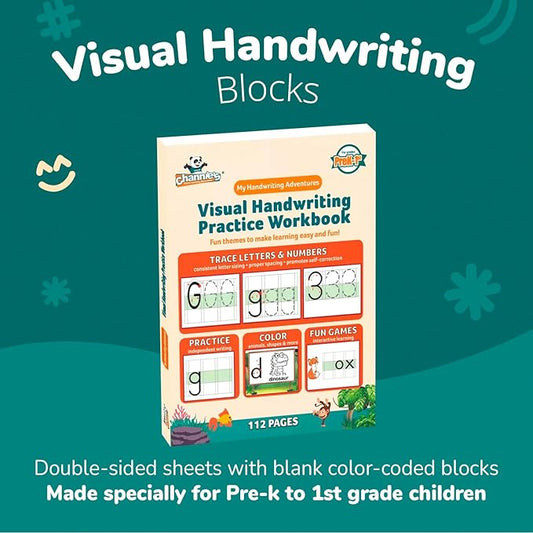 Channie's Alphabet Tracing & Kids Writing Pad, Practice Visual Handwriting & Storytelling Workbooks, 80 Pages, Grades PreK – 1st, Summer School, Learning Workbook for Homeschool and After School