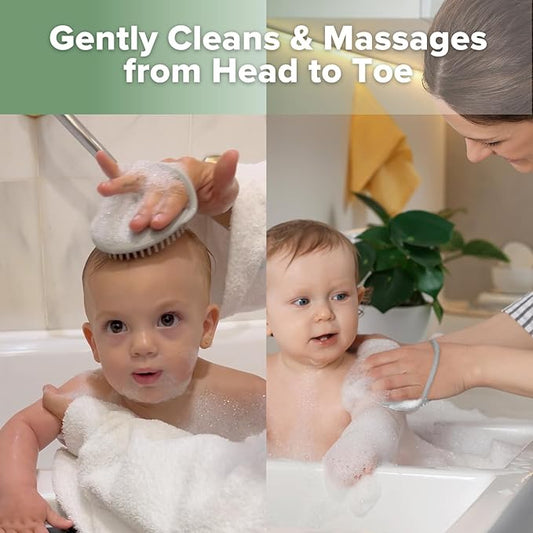 haakaa Baby Cradle Cap Brush - Soft Cradle Cap Comb| Hair Scalp Massager, Soft Bristles for Newborns & Toddlers,Ideal Baby Shower Gifts for Mum - 1pk