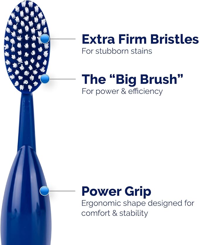 Lingito Smokers Toothbrush Wide-Head, Extra-Firm Hard-Bristle Oral Care for Tough Stains, Deep-Cleaning Manual Brush for Coffee & Tobacco-Stained Teeth, Premium Stain Removal & Brightening - (2 Pack)