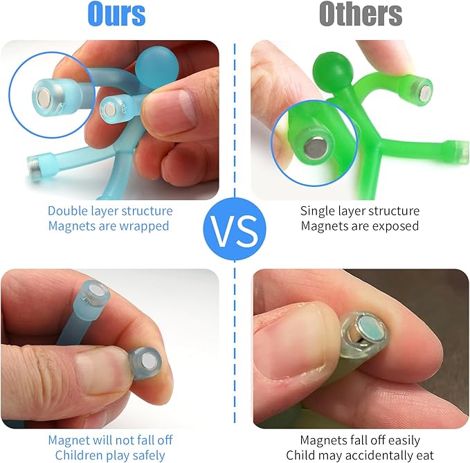 12Pcs Magnetic-People-Magnet-Men, Magnetic Travel Toys for Kids, Creative, Portable and Educational, Funny Magnets for Kids, Small Toys for Classroom Prizes, Easter Egg Stuffers, Office