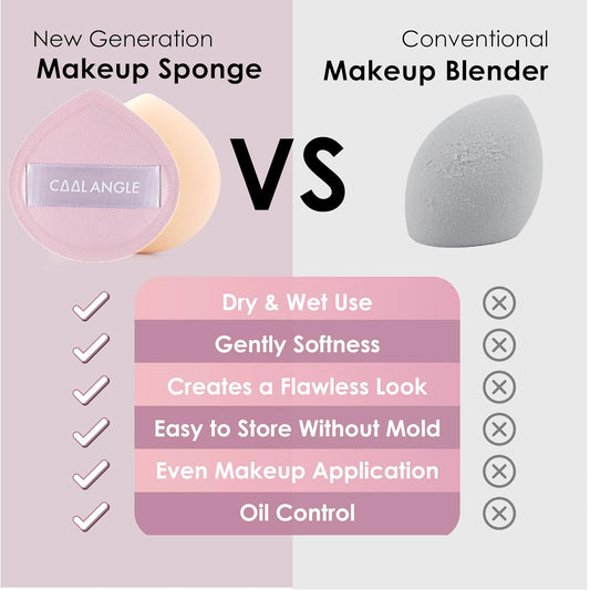 5Pcs Pale Pink Makeup Sponge For Foundation Concealer And Powder, Latex free Blender Sponge For Natural And Easy Makeup Soft Long-lasting And Beginner-friendly, Medium