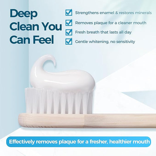 Hydroxyapatite Toothpaste 2-Pack, ICY Melon Mint Flavor, Enamel Protection Formula, Tooth Strengthening, Fresh Breath, Daily Use for Oral Health