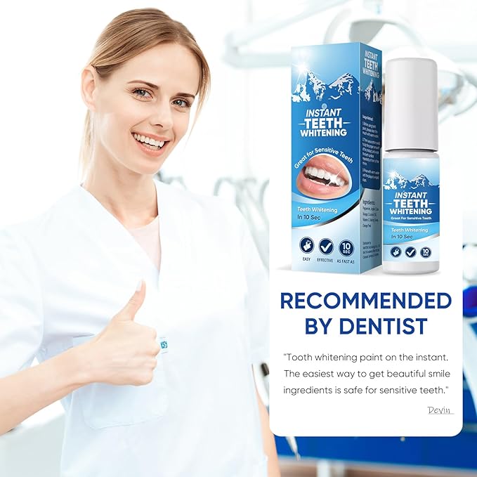 Tooth Paint, Teeth Whitening Paint, Instant White Tooth Paint, Tooth Polish Uptight White, Portable and Simple