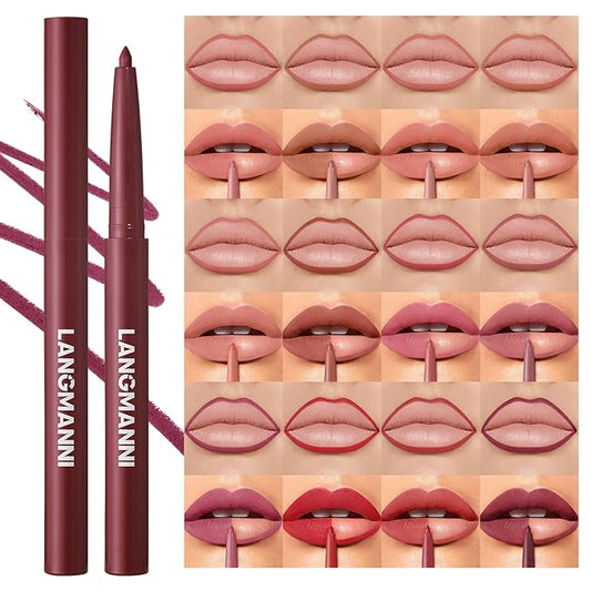 Jolilab Matte Lip Liner Set, Lip Makeup Set Natural Smooth Long-Lasting And Hydrating Beauty Daily Cosmetics Gift for Girls Easy-to-Use