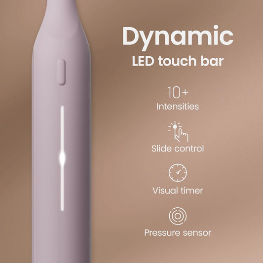 Quip Ultra Next Generation Smart Toothbrush - Timed Electric Toothbrush with Case - Replaceable Brush Head, Soft Bristles, Silicone Handle, 30-Day Battery Life - Travel Toothbrush - Dusk