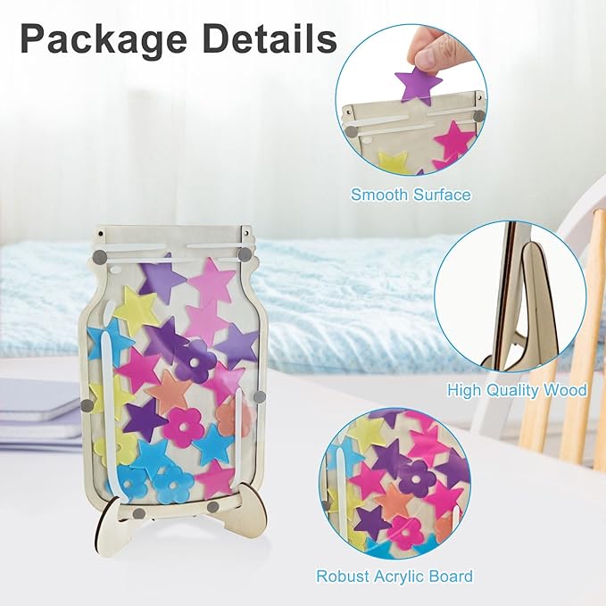 2 PACK Reward Jars for Kids: Magnetic Star Jar Reward System for Classroom & Home - Back To School Class Positive Behavior Incentive Jar for Teacher - 3 Options Placement