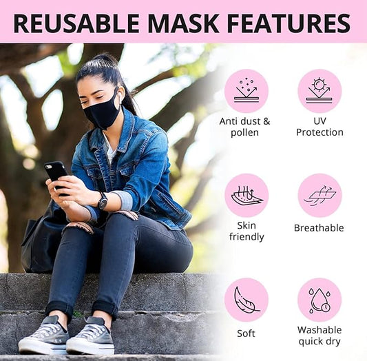 20PCS Light Weight Unisex Adult Fashion Face Covering, Reusable, Dust Proof, Washable, Cool Mixed Colors