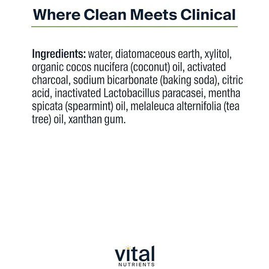 Vital Nutrients Hyperbiotics Activated Charcoal Probiotic Toothpaste | Fluoride Free Toothpaste with Oral Probiotics | Supports Healthy Mouth Flora, Fresher Breath, Teeth Whitening* | Vegan | 4 oz