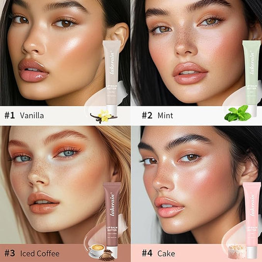 Petansy 4PCS Special Lip Balm - Conditioning Lip Mask and Lip Balm for Instant Moisture,Natural Ingredients Vegan Non-Sticky Lip Glowy Balm,Soothing Lip Care