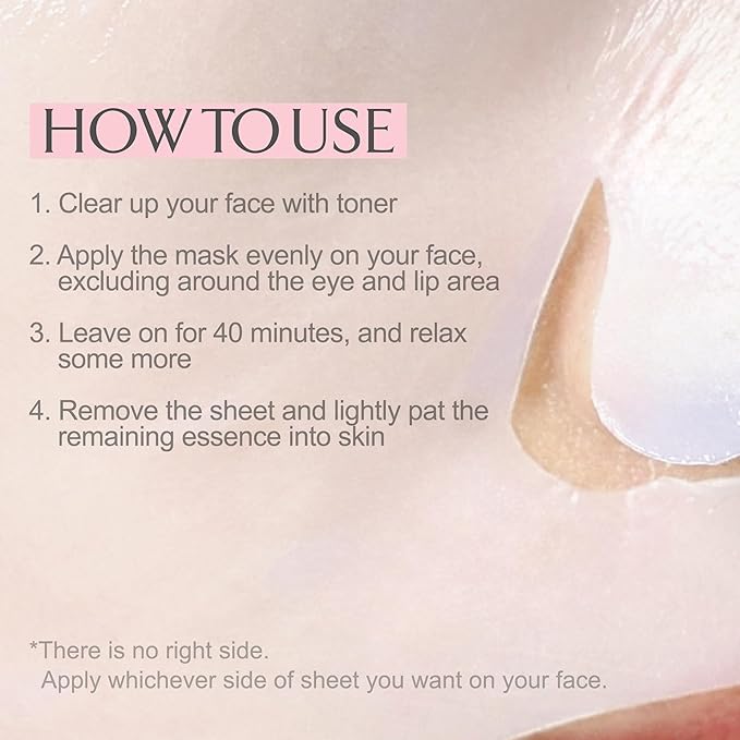 LA MUSE Biocellulose Signature Face Mask(2ea) | Deep Hydrating, Tightening & Firming Care for Skin Repair | Rejuvenating & Moisturizing | Cooling & Soothing Sensitive Skin | Face Mask Korean Skin Care