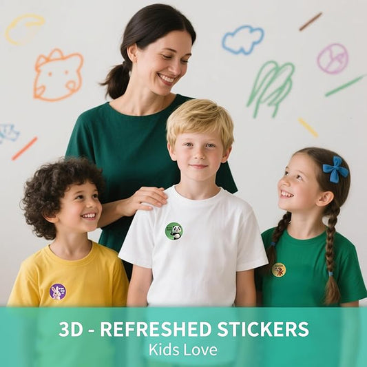 1000PCS Reward Stickers, Teacher Stickers for Kids Classroom 3D Space Theme Motivational Sticker for Kids to Earn as Good Job Sticker