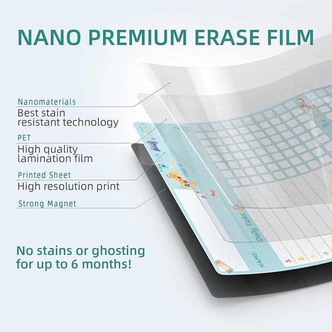 Magnetic Responsibilty Reward Chart for Kids - Magnetic Reward Jar with Stars Included - Ideal for Home Chore Tasks&Reward System