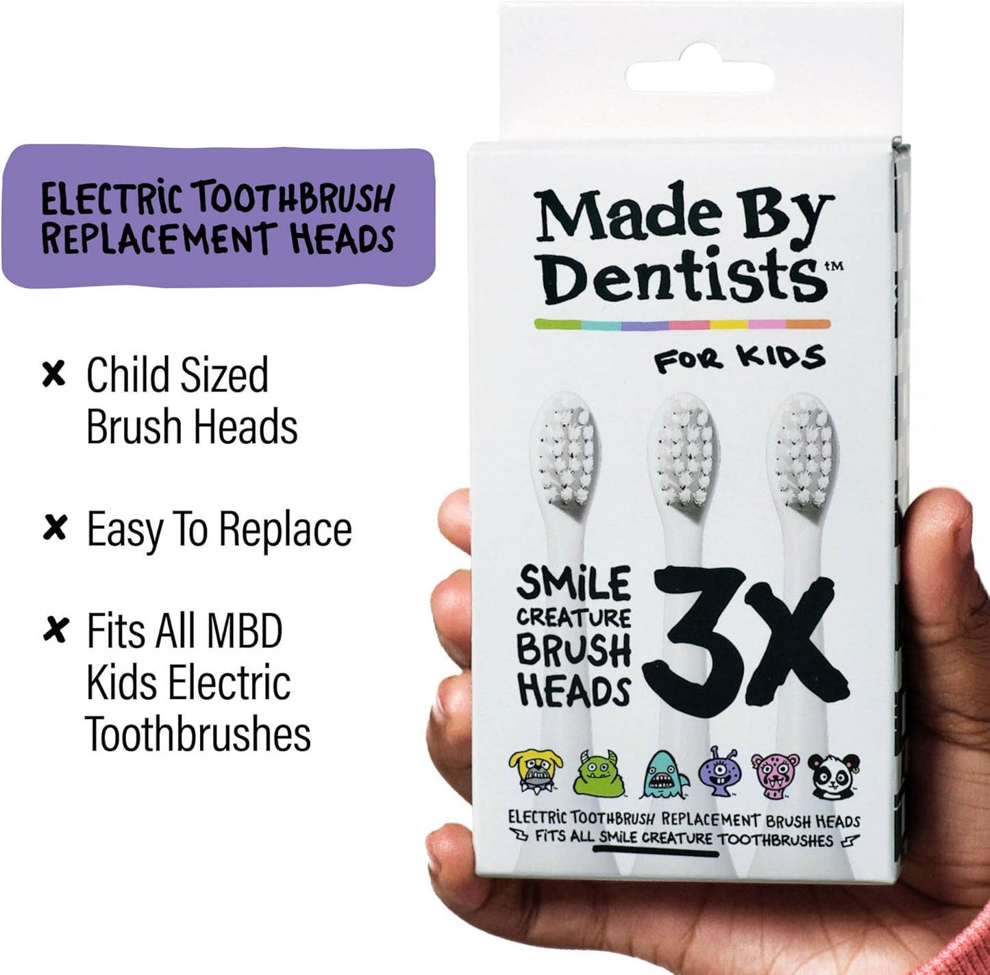 Made by Dentists Kids Electric Toothbrush - Rechargeable Vibrating Toothbrush with Timer, Includes 6 Replacement Heads, Halloween Gifts for Kids, Girls and Boys, Kid & Toddlers Age 2+, Alien