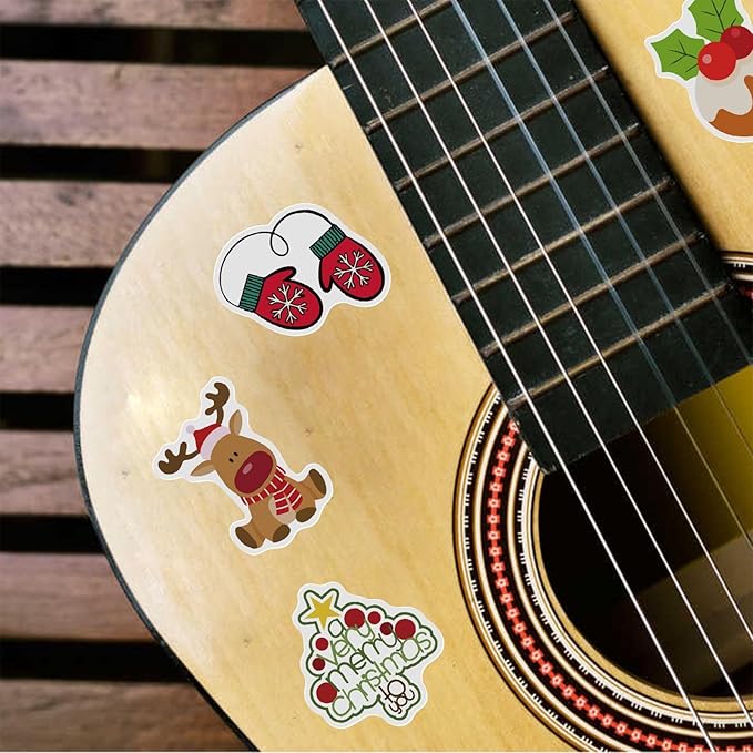 100 Pcs Christmas Stickers for Kids Classroom by Taeekiy,Christmas Party Favors,Cute Happy Holiday Stickers for Water Bottles,Laptop,Phone Etc.Winter Xmas Stickers for Adults Boys Girls