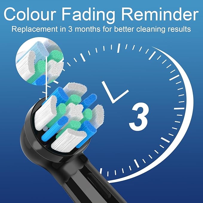 IO Replacement Heads Compatible with Oral B iO 2/3/4/5/6/7/8/9/10 Series Electric Toothbrush, Brush Heads with Medium Bristles Compatible with Oral B iO for Gentle Dental Care (6 Black)