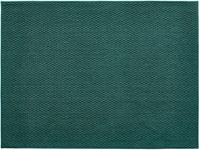 Large Bathroom Rugs Non Slip Washable Bath Rugs Super Absorbent Bathroom Rug Thin Quick Dry Low Pile Bath Mats, Dark Green 36"x48"