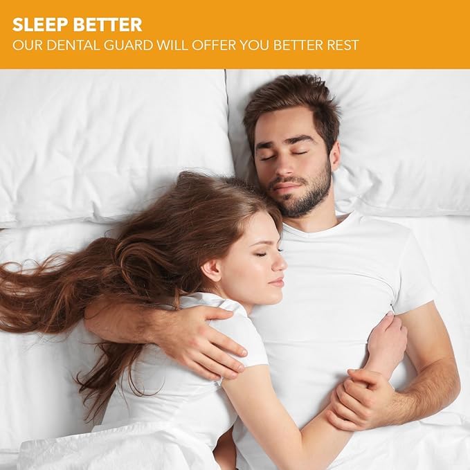 Mouth Guard for Teeth Grinding: Nighttime Dental Guard for Clenching, TMJ Relief - BPA Free, Moldable, Includes 4 Guards for Adults & Kids with Case