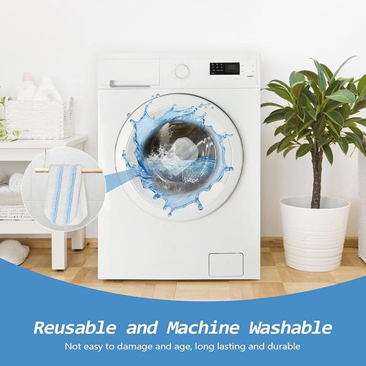 8 Pack Replacement Pads for O-Cedar H2prO Flat Mop System, Microfiber Flat Pads for O Cedar H2prO Flat Mop, Machine Washable/ Reusable, Powerful Stain Removal, for Hardwood, Tile, Marble, Baseboards.