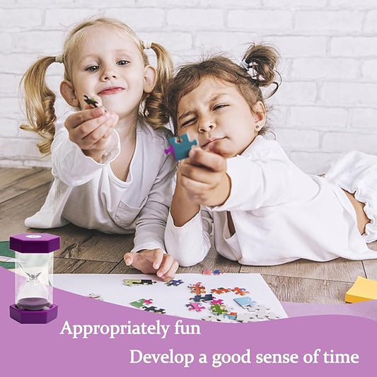 30 Minutes, Sand Timer, Hourglass Sand Timer, Kitchen Timer Digital for Cooking, Clock Timer, for Games, Classroom, Kitchen, Toothbrush Timer, Decoration, Purple