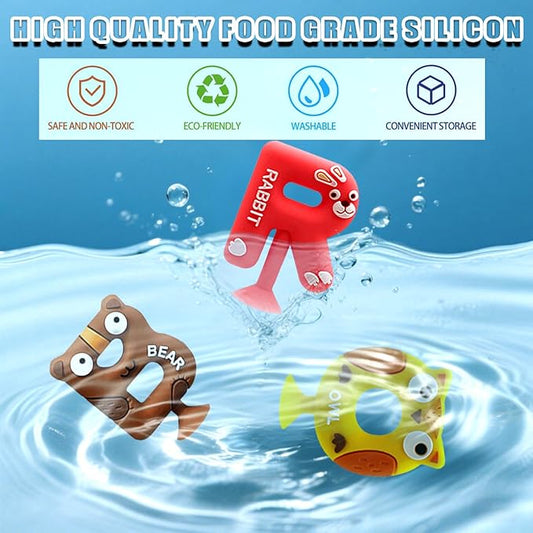 LIFUGS Suction Bath Toy for Toddler,26PCS Animal Alphabet,Montessori Sensory Toy,No Hole Bath Toy for BathToys for Kids Ages1-3,Early Alphabet Learning Tools,Educational Spelling for Autism/ADD/ADHD