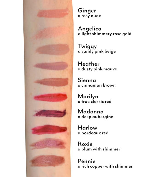 Mommy Makeup Stay Put Matte Lip Cream - Kiss-proof, Transfer-proof, Waterproof, Long Lasting Lipstick - Non-Drying Formula Infused with Vitamin E (Heather)